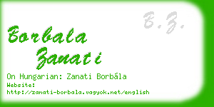 borbala zanati business card